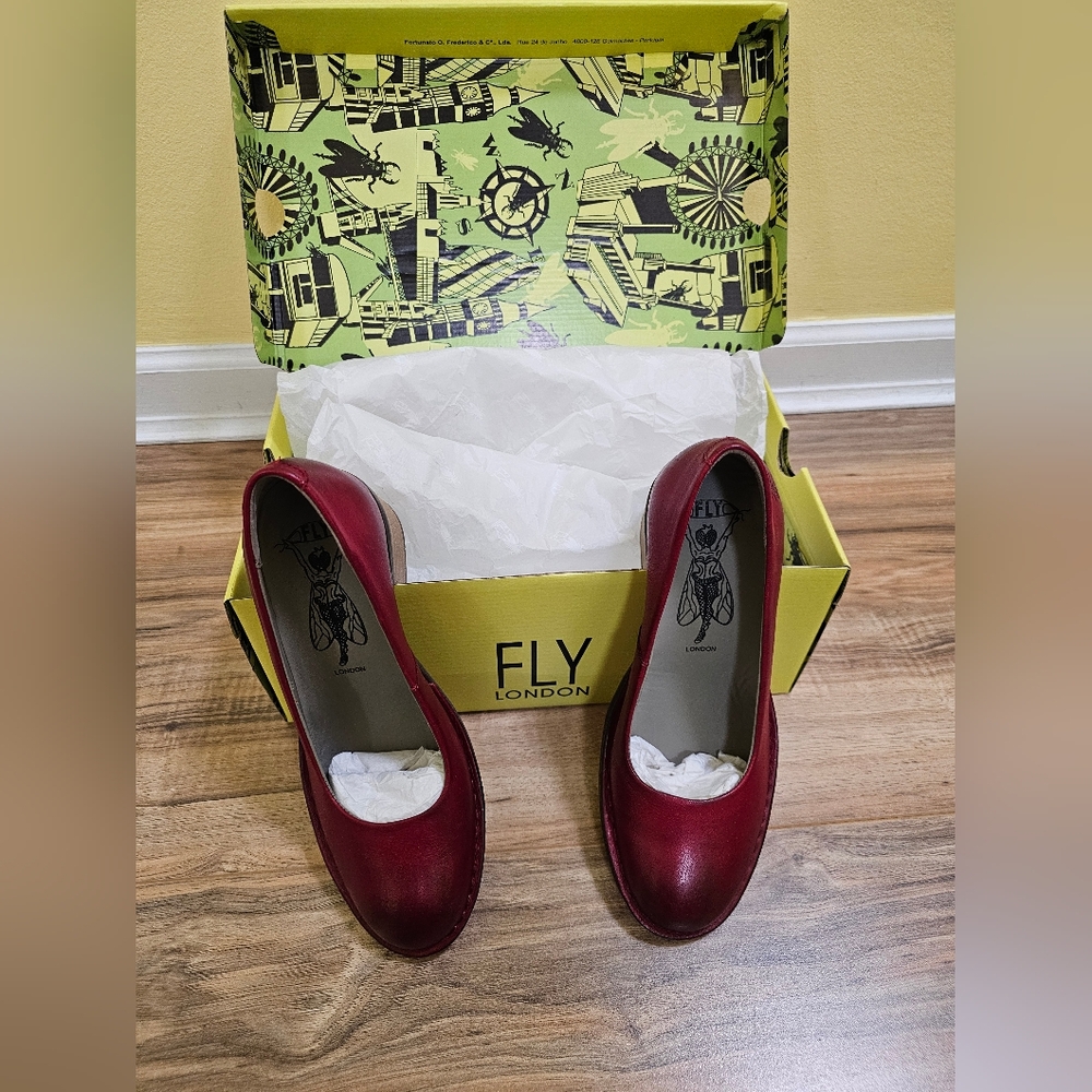 New Fly London Bery104fly Pumps, Red - Picture 12 of 15